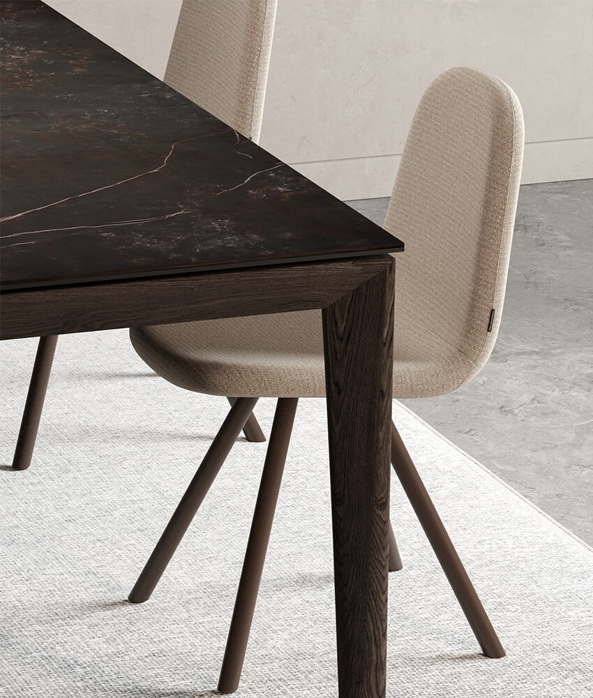 Table Ilex céramique et bois (en finition TC)