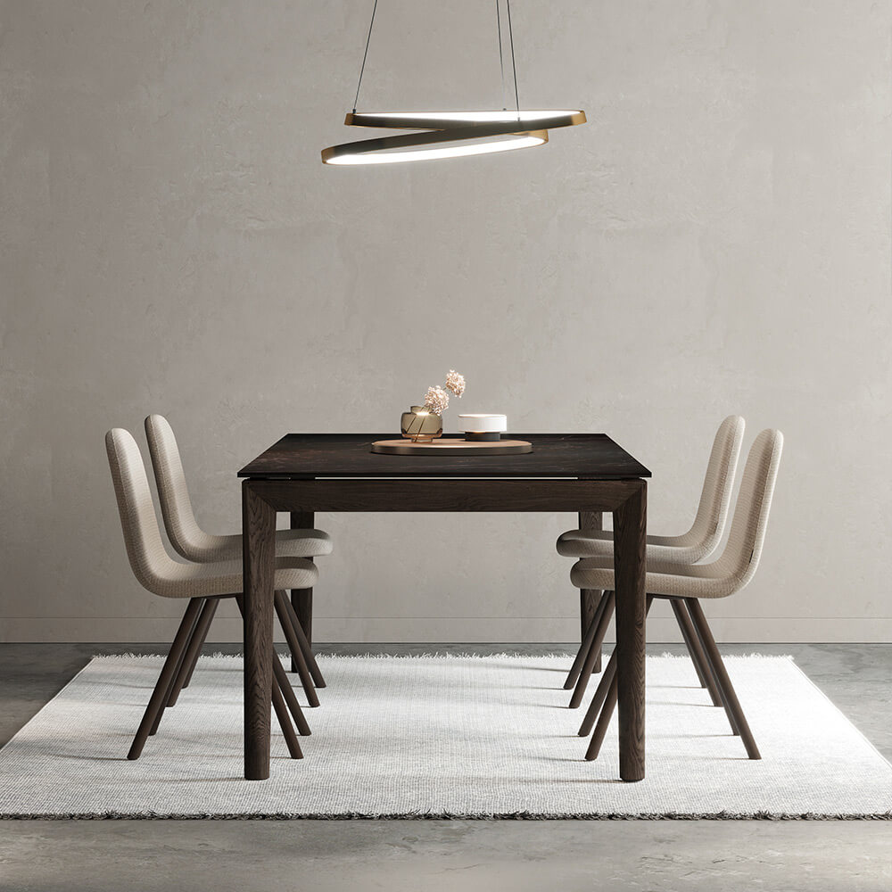 Table Ilex céramique et bois (en finition TC)