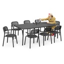 Toni Tablo + 6 fauteuils anthracite