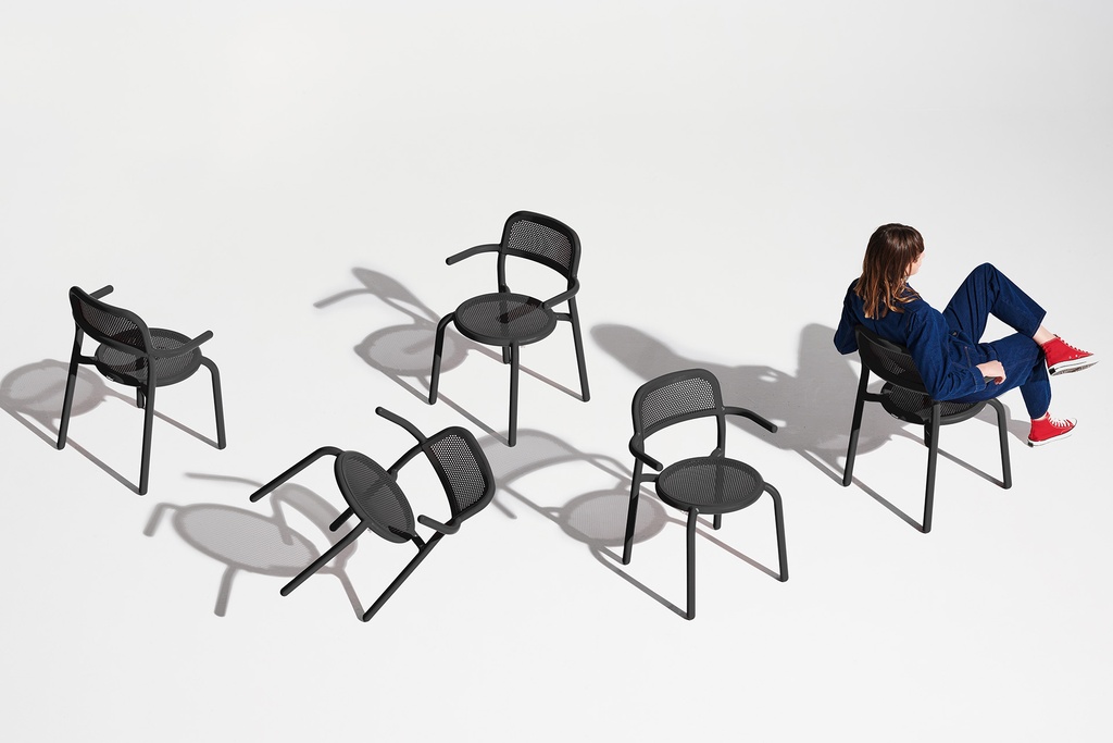 Toni Tablo + 6 fauteuils anthracite