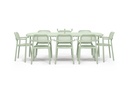 Toni Tablo + 6 fauteuils mist green