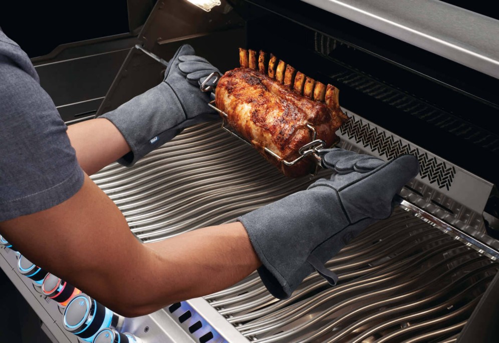 Gants de barbecue en cuir véritable