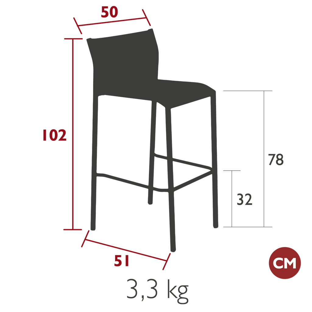  Chaise de bar Cadiz