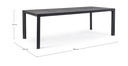 Table céramique anthracite