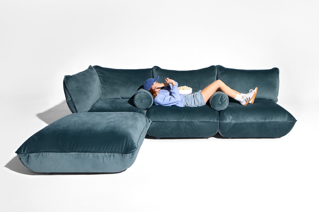 Sumo Corner Sofa velvet reycled Petrol