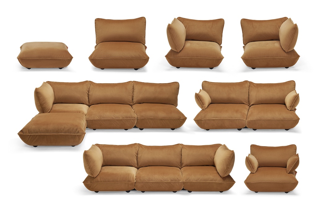 Sumo Corner Sofa velvet reycled Almond