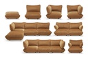 Sumo Corner Sofa velvet reycled Almond
