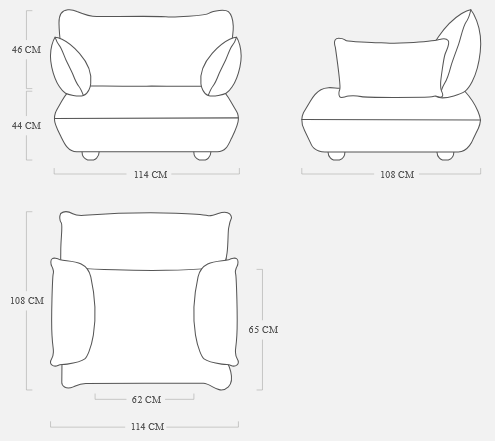 Sumo Loveseat velvet reycled Petrol 