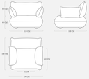 Sumo Loveseat velvet reycled Petrol 