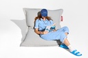 Pouf original slim terry blizzard blue crème
