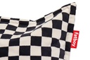 Pouf original slim teddy chess black/écru
