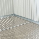 Abri Highline H2 double porte  coloris gris quartz + cadre de sol+ plancher+ descente d'eau de pluie