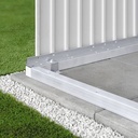 Abri Highline H2 double porte  coloris gris quartz + cadre de sol+ plancher+ descente d'eau de pluie