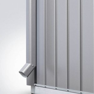 Abri Highline H2 double porte  coloris gris quartz + cadre de sol+ plancher+ descente d'eau de pluie