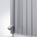 Abri Highline H2 double porte  coloris gris quartz + cadre de sol+ plancher+ descente d'eau de pluie