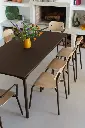Table CALVI en FENIX 160x80 cm coloris Tonka