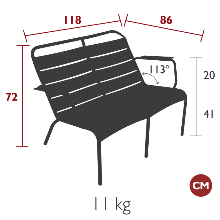 Fauteuil bas duo LUXEMBOURG  
