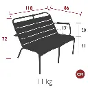 Fauteuil bas duo LUXEMBOURG  