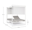 Lit de soleil double 