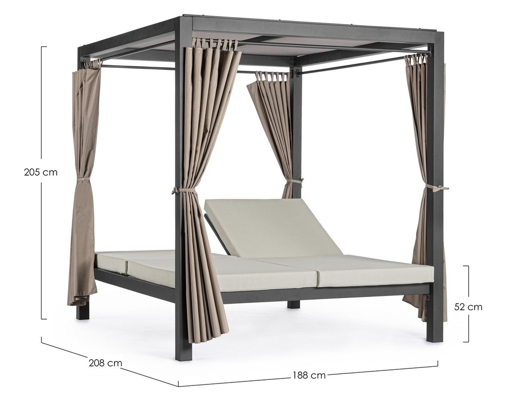 Lit de soleil double 