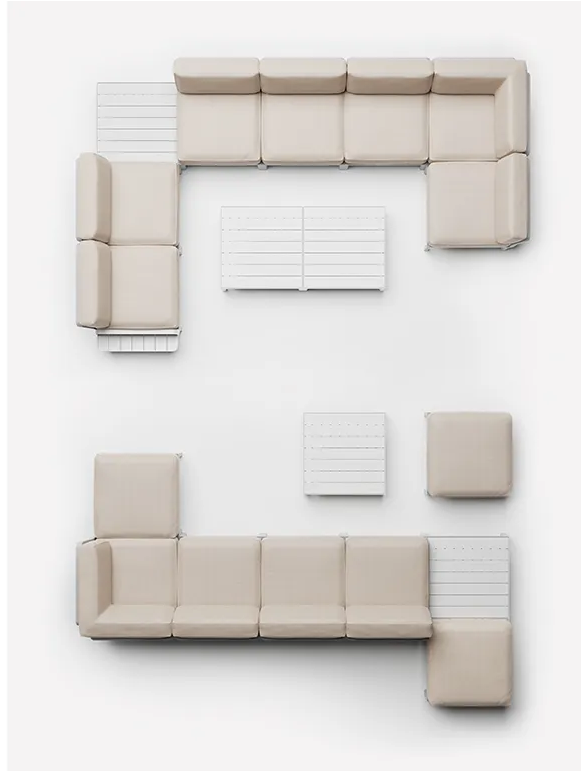 Ensemble Maximo 5 Gesso/perla sunbrella  