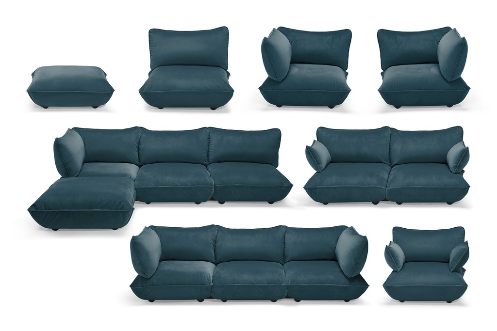 Sumo Sofa Medium velvet reycled Petrol
