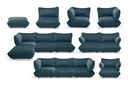 Sumo Sofa Medium velvet reycled Petrol