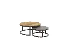 91024_ Stonic set of 2 coffee tables 80 and 60 cm teak and ceramic.webp