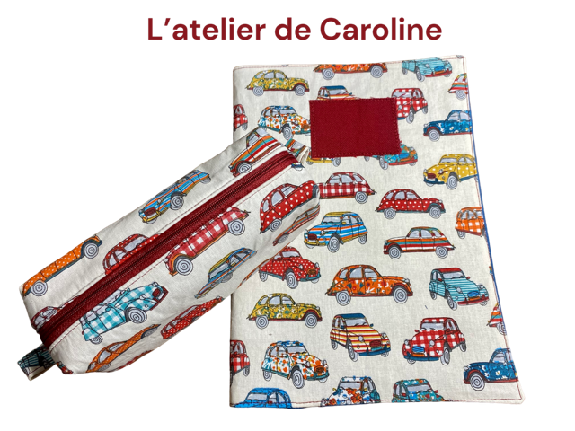 Couverture journal de classe + trousse d'écolier