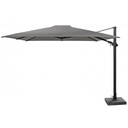 Parasol déporté 3x3 m prémium + pieds roulettes 125 kg + housse de protection