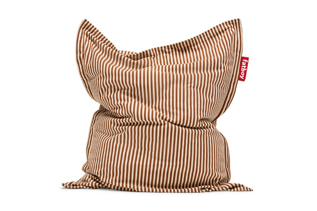 Pouf original slim terry cognac crème