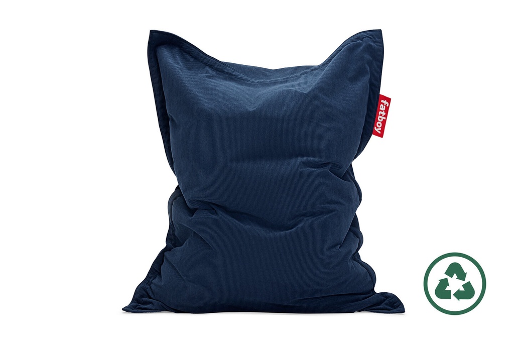 Pouf original slim recycled cord deep blue