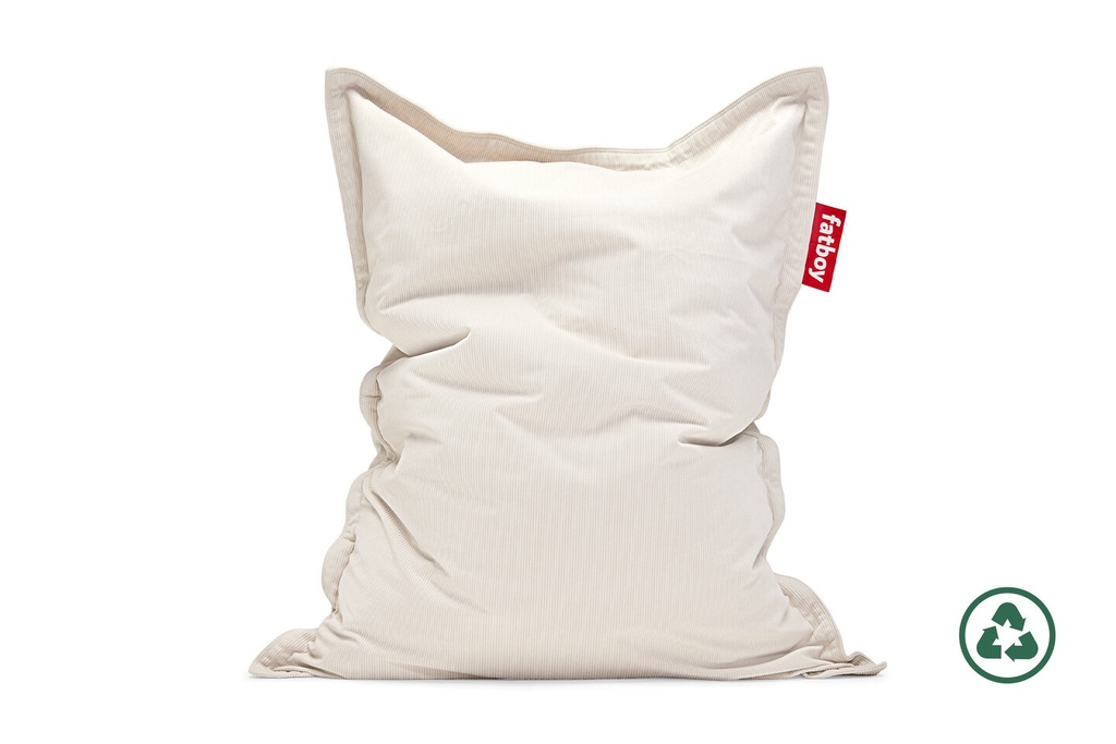 Pouf original slim recycled cord cream