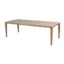 Table en céramique et teck 240x100 cm