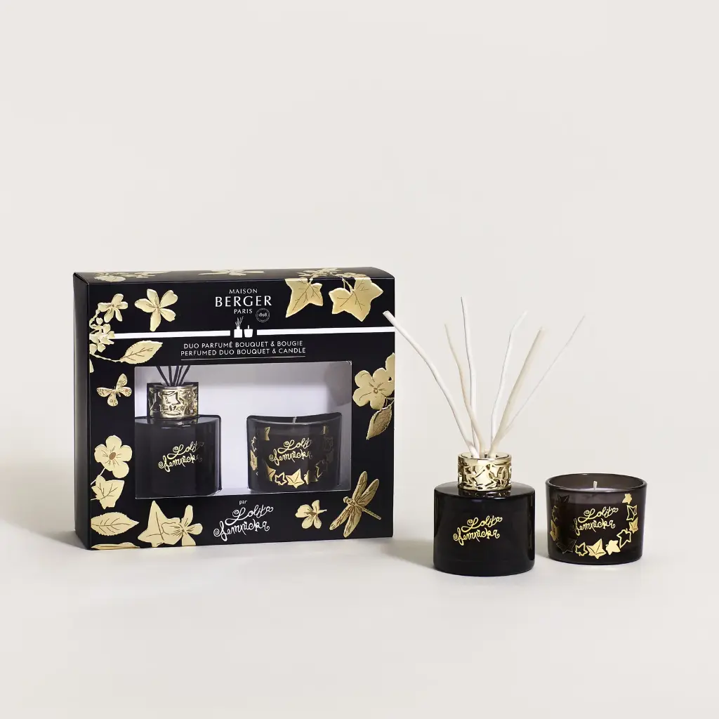 Coffret duo mini bouquet & bougie Lolita Lempicka noir