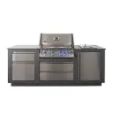 Cuisine extérieur de LUXE Oasis 105 avec grill encastré PRO 500 