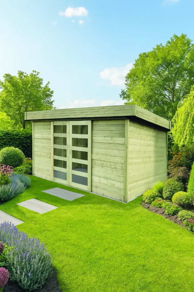 Abri de jardin MALMO traité S8213-1 390x310 cm