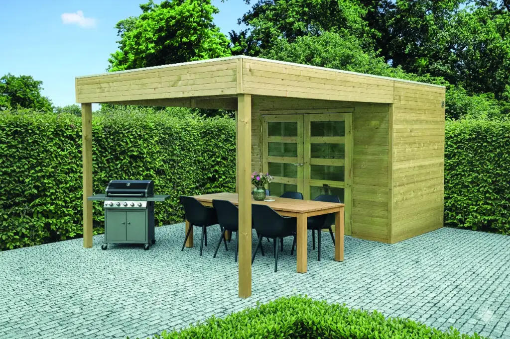 Abri de jardin POTENZA traité S8733-1 299x199+297 cm