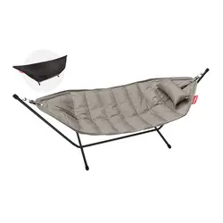Hamac Superb Deluxe grey taupe avec coussin et housse de protection    
