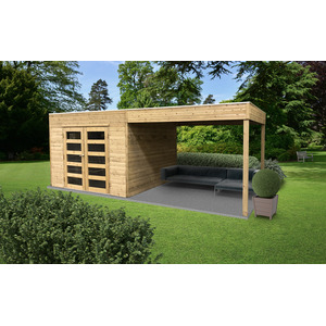 Abri de jardin TARENTO traité 299+293x291 cm