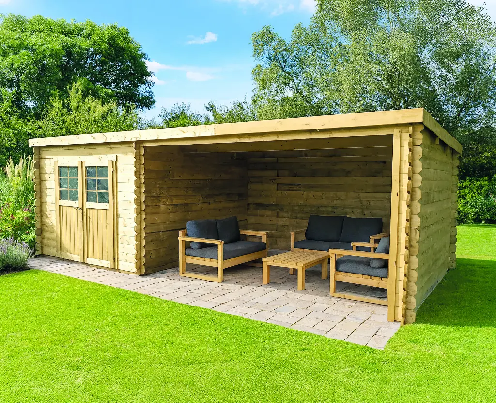 Abri de jardin ROHAN traité S8369-1 300x300+365 cm