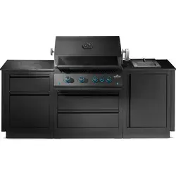 Cuisine extérieur de LUXE Oasis compact BIG32-1 noir mat