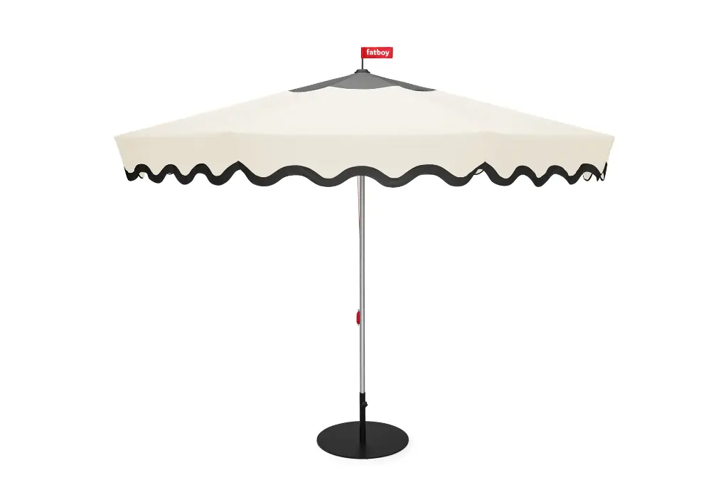Parasol Pensol 3,5 m crème avec pied noir inclus