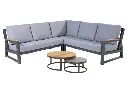 Ensemble Gigi angle+ set de 2 tables basses  