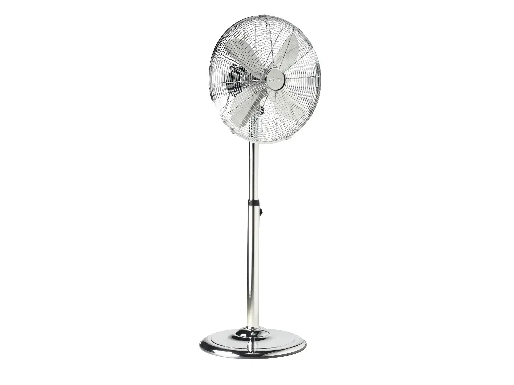 Ventilateur sur pied chromé