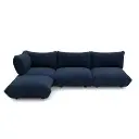 Sumo Corner Sofa en velours côtelé deep blue