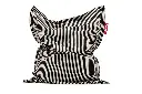 Pouf original slim terry black/crème