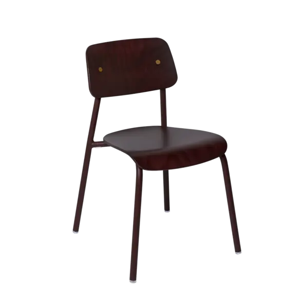 Chaise Studie en chêne teinté (Aluminium)