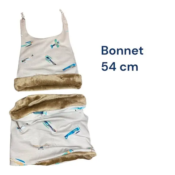 Ensemble bonnet + snood 