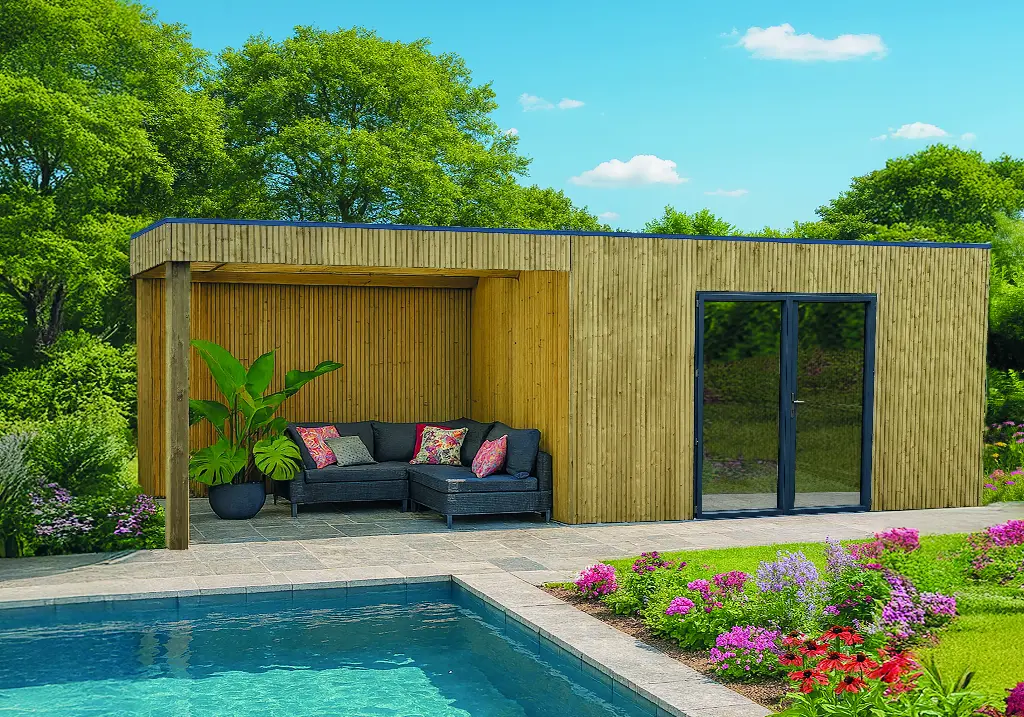 Abri de jardin Nazaré traité S8706-1 400x300+400 cm 